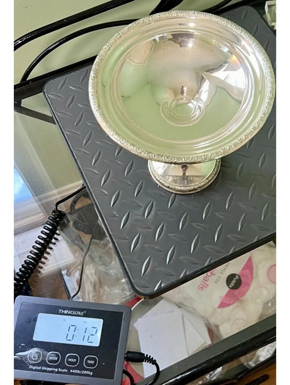 International Sterling 1939 Prelude Pedestal Compote Tazza Weighted T201, 6.5x6”